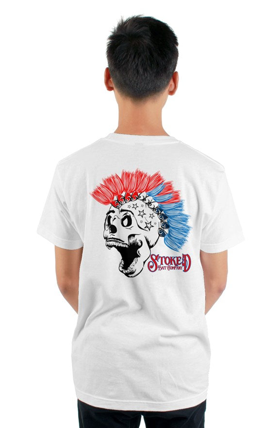 Stoked MoHawk tultex mens t shirt
