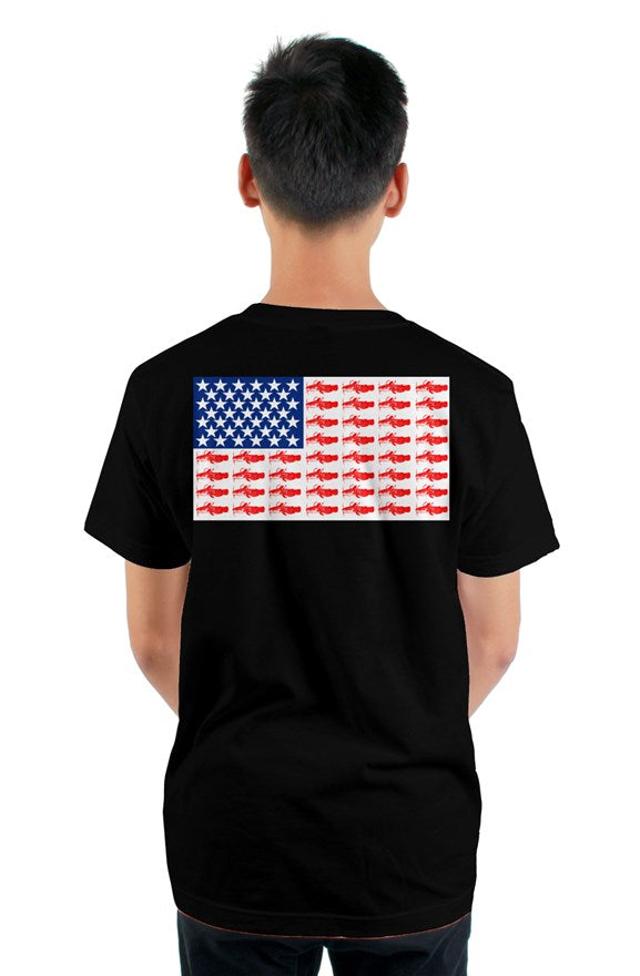 HKK USA Flag tultex mens t shirt