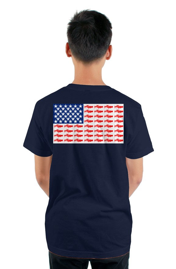 HKK USA Flag tultex mens t shirt